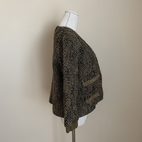 NWT Vintage 60s Saks Fifth Ave Classic Jacket Nubby Knit Blazer Open Front - Picture 7 of 12